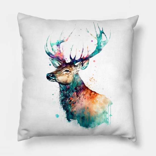 The Gentle Stag Pillow by NakedMonkey