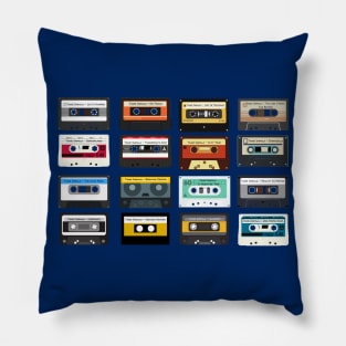 Cassette Tapes With Best Music - Music Themed Art - Music Art - Music Lover Gift Pillow