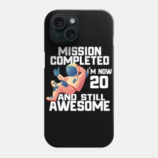 20th birthday astronaut 20 years old outer space birthday Phone Case