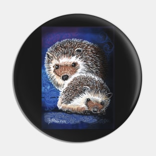 Hedgehog Mama and baby Pin