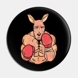 Funny Boxing T-Shirt Kangaroo MMA Boxer Gift Australia Pin