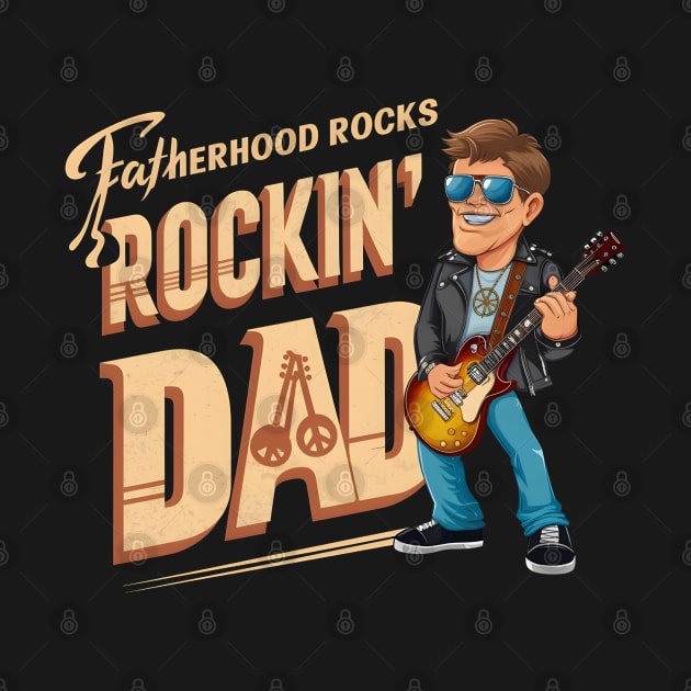 Rockin Dad Celebrating Dad with Cool Vibes and Rockin' Designs by Shopkreativco