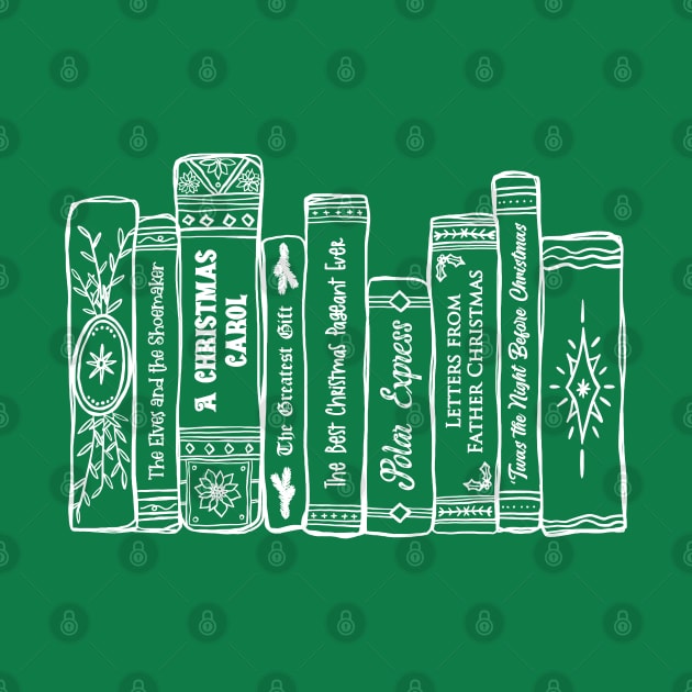 Classic Christmas Bookshelf No.3 by LuckyJuniperCo