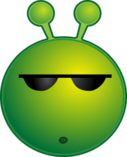 Thug Alien Monster ET Extraterrestrial Martian Green Man Emoji for Women, Men and Kids 10 Magnet