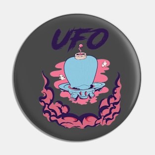 Alien Ufo Art Retro design Pin