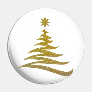 Gold Christmas Tree Pin