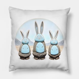 Stone Bunnies Pillow