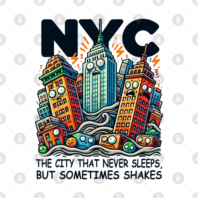 New York Buildings Tee: Fun City Art by Kicosh