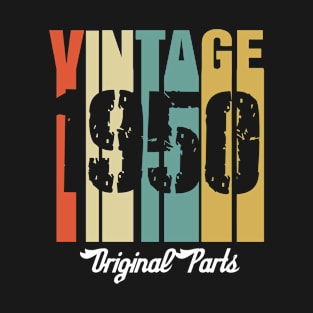 Vintage 1950 Original Parts Retro Vintage Birthday Gifts 70s T-Shirt