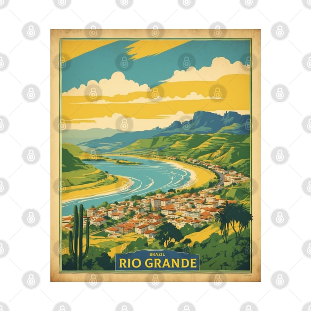 Rio Grande Do Sul Brazil Vintage Tourism Travel Poster by TravelersGems