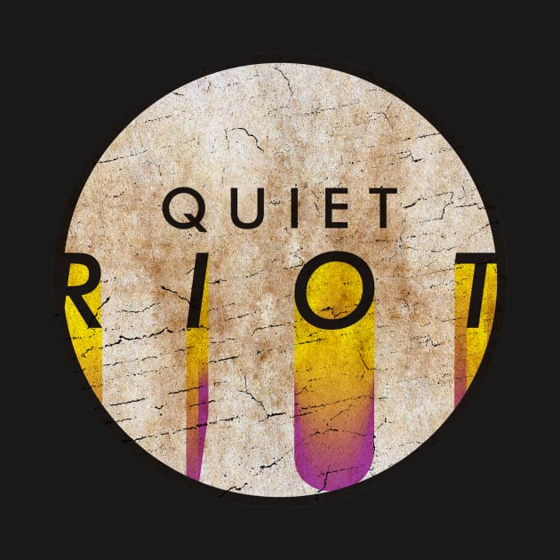 Quiet Riot - VINTAGE YELLOW CIRCLE by GLOBALARTWORD