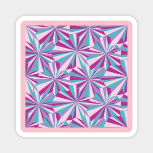 Retro Abstract Colorful Geometry Magnet