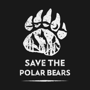 Environmental Awareness Bear's Footprint - Save the Polar Bears Vintage T-Shirt