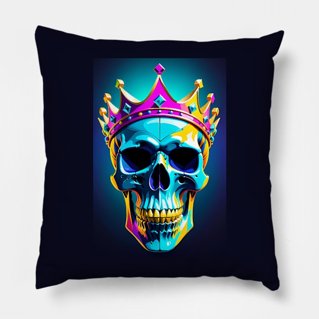 KING SKULL HOME DECOR Pillow by vibrain