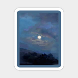 Evening Moonlit Landscape Magnet