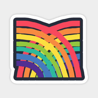 Rainbow Cross Hatch Graphic Magnet