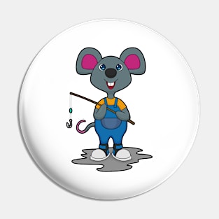 Mouse as Fisher with Fishing rod Pin