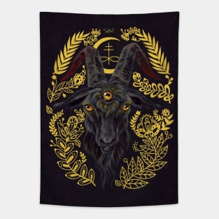 Black Goat of the Woods Tapestry