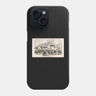 New railway station Epsom Downs 1865 Phone Case