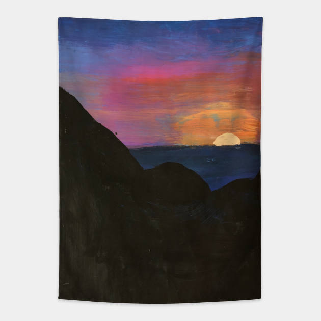 Sunset Painted Tapestry by Kbpaintingprints