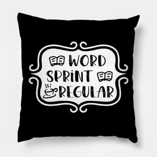 Word Sprint Regular - Retro Writing Typography Pillow