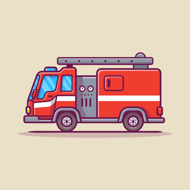 Fire Truck Cartoon by Catalyst Labs