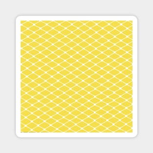 Fishnets in White on Illuminating Yellow Background Magnet