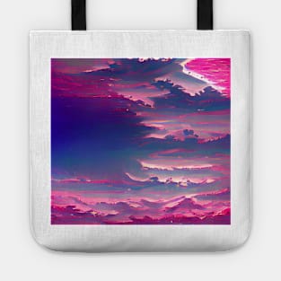 Aesthetic Vaporwave Clouds Tote