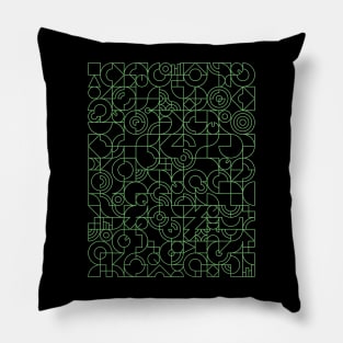 Electronic Music Producer Mosaic Pattern Green Pillow