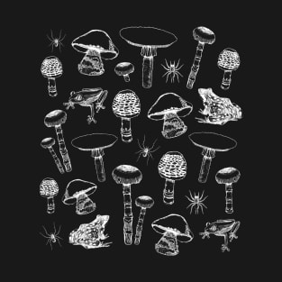 Magic mushrooms and frogs T-Shirt