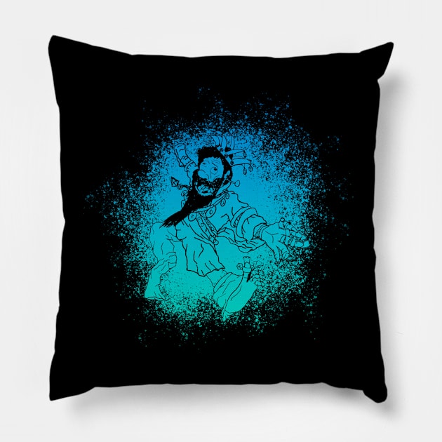 The Deranged King (Aqua) : A Fantasy Character Pillow by McNerdic