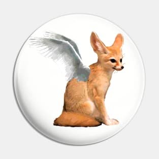 Winged Fennec Fox Pin