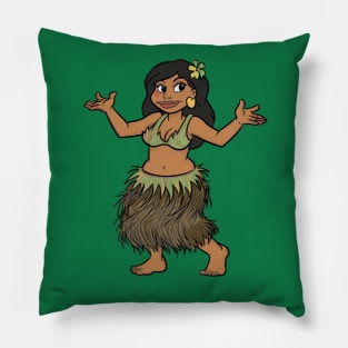 Hula Polynesian dance Cartoon Pillow