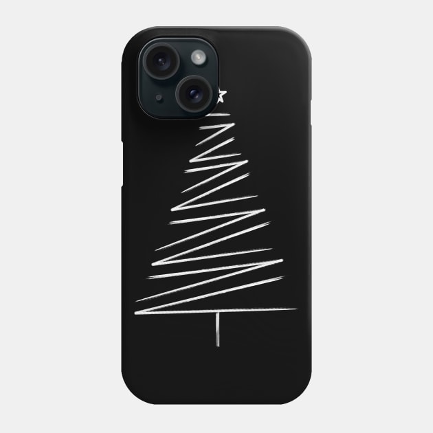 Merry Christmas tree brushed Phone Case by All About Nerds