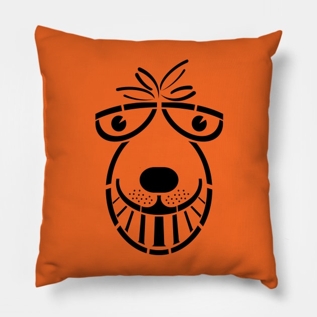 Retro Space Hopper Face Pillow by SteveHClark