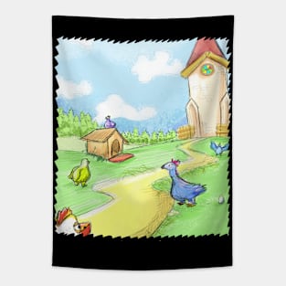 Strange country birds Tapestry