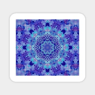 Blue Winter Mandala Magnet