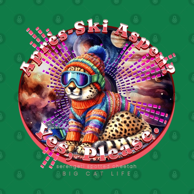 Apres-Ski Aspen Cosmic Beanie Fast Cheetah 72C by catsloveart