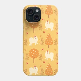 Samoyed Dog in Autumn Phone Case