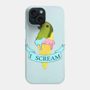 Ice Cream I Scream Yellow Naped Amazon Parrot Phone Case