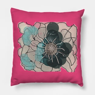 abstract plastic wrap FLOWER Pillow