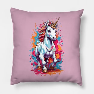 Watercolor Unicorn Pillow