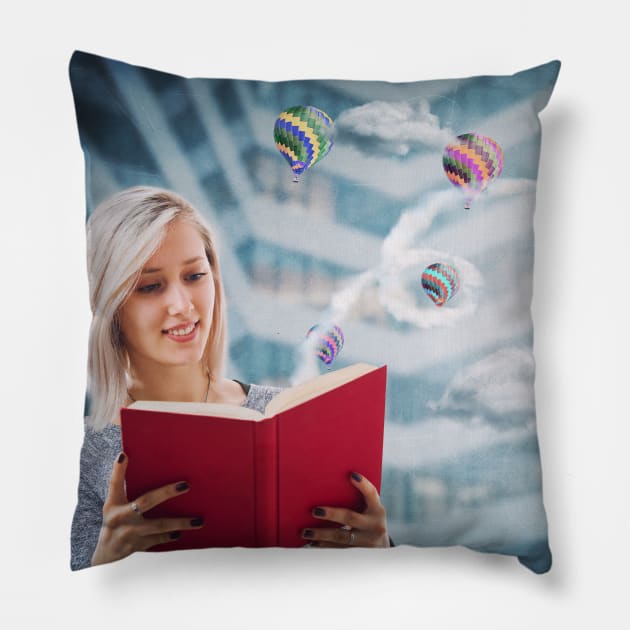 book adventure Pillow by 1STunningArt