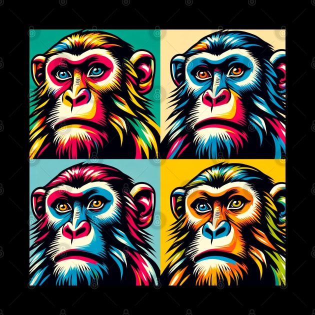 Prismatic Primate Panorama: Pop Art Monkey Magic by PawPopArt