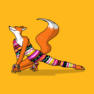 Let's dance! Dancing fox in David-bowie-inspired attire illustration T-Shirt