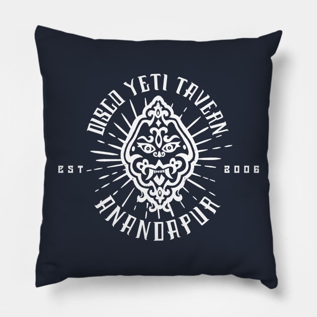 Disco Yeti Tavern Pillow by theSteele