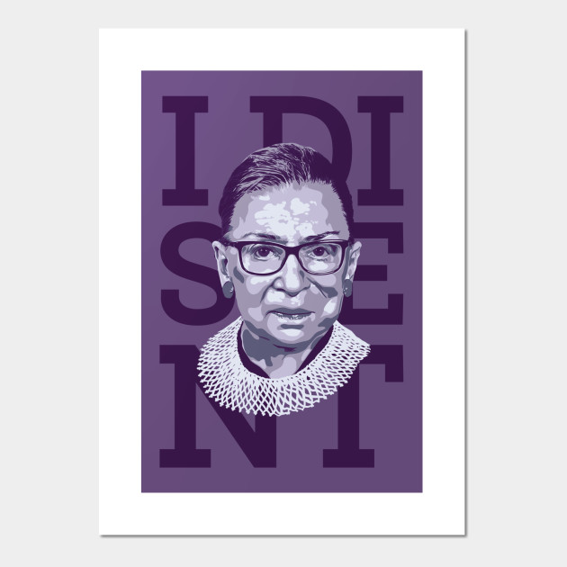 I Dissent Rbg Feminist Digital Painting