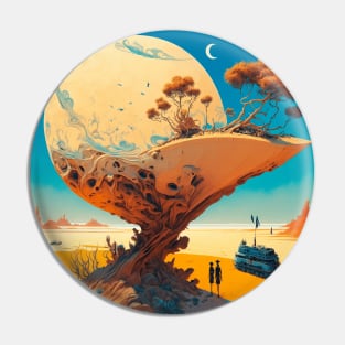 The Moon on a Desert Planet Pin