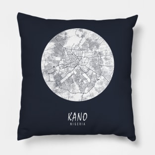 Kano, Nigeria City Map - Full Moon Pillow