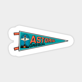 Vintage Style Astoria, Oregon Pennant Magnet